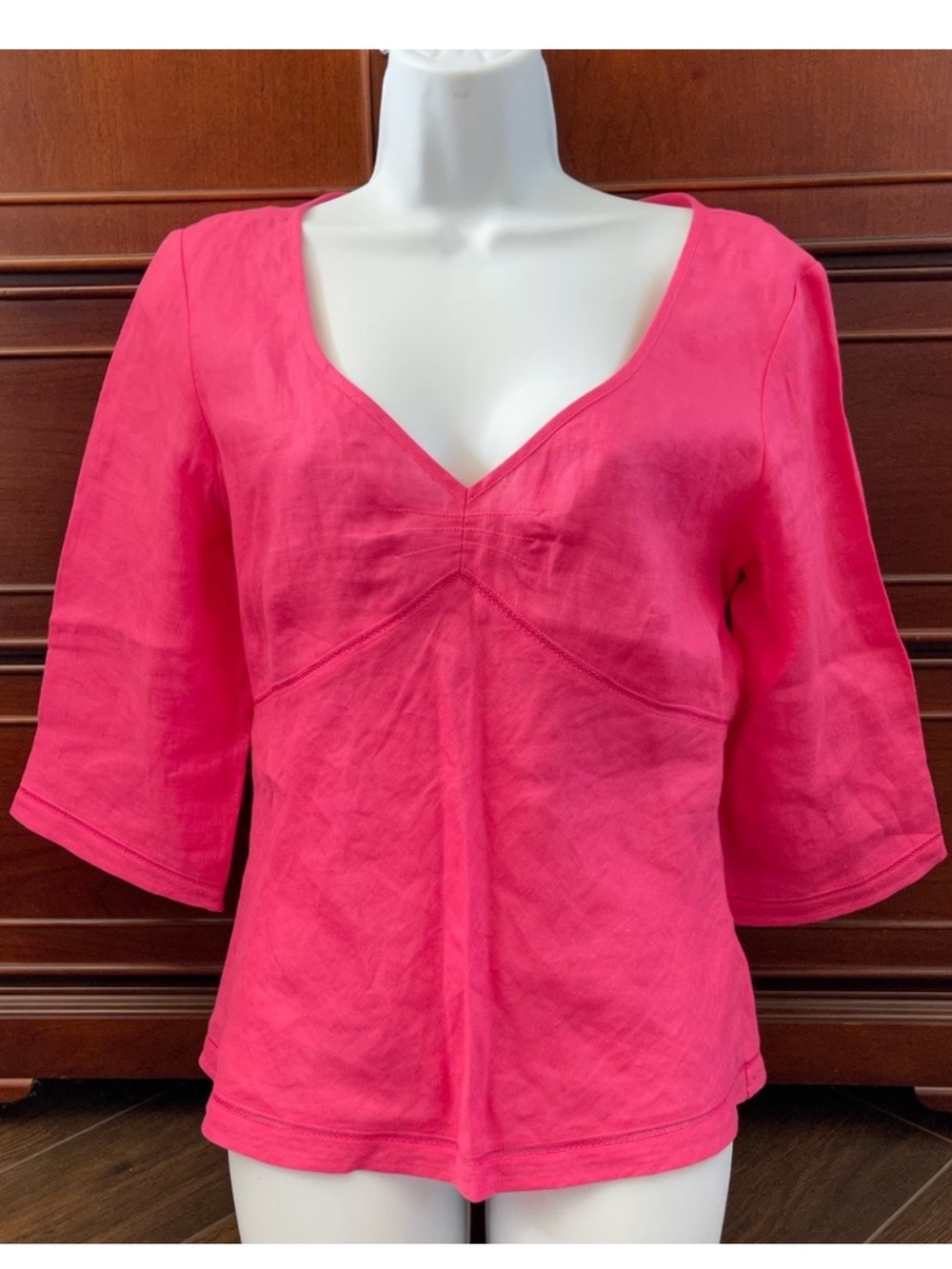 Vtg Ann Taylor linen blouse Size 12 p